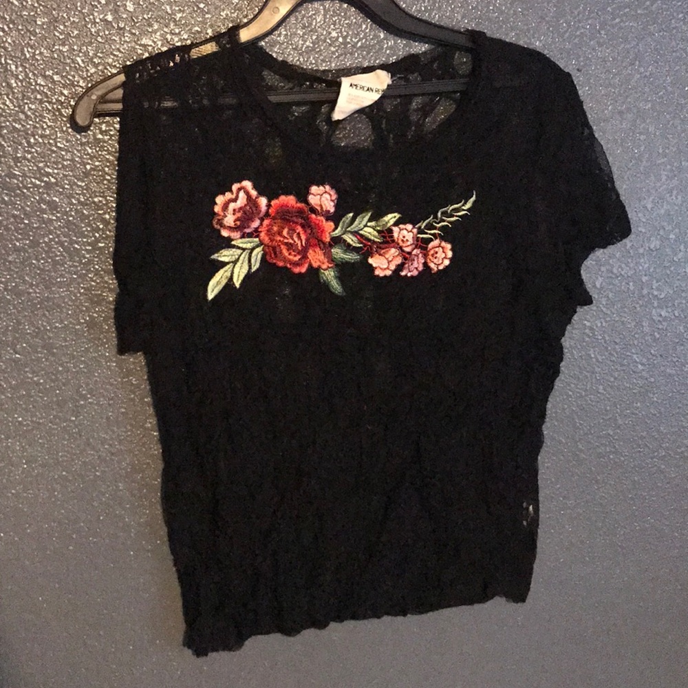 See through lace top